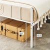Garvee King Size Metal Platform Bed Frame with Headboard and Footboard, Steel Slat Support, Mattress Foundation, No Box Spring Needed, White - 4 of 4
