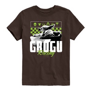 Boys' - The Mandalorian - Grogu Racing Jersey Short Sleeve Graphic T-Shirt - 1 of 3