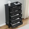 Whizmax 5 Drawers Dresser for Bedroom, White Chest of Drawers Tall Wood Dresser with Large Storage Organizer for Living Room, Closets, Hallway - 3 of 4