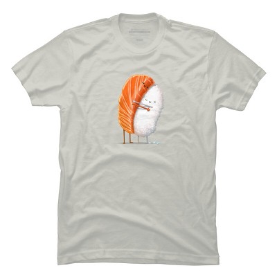 Men's Design By Humans Sushi Hug By andremullerdko T-Shirt