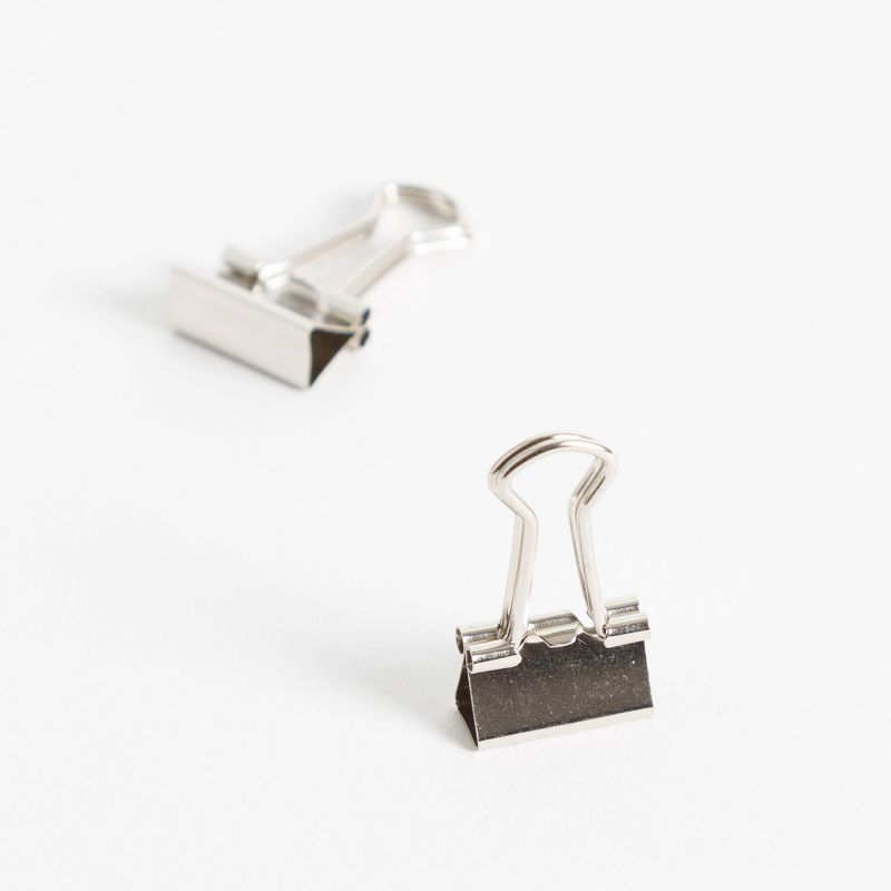 U Brands 60ct Mini Binder Clips Silver, 5 of 7