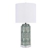 LumiSource (Set of 2) Casa 21" Contemporary Table Lamps Sage Green Crackle Ceramic, Polished Nickel, and White Linen Shade - 2 of 4
