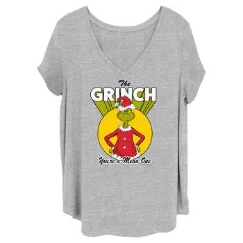 Juniors Womens Dr. Seuss Christmas The Grinch You're a Mean One T-Shirt