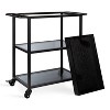 Kate and Laurel Giles Rectangle Metal Bar Cart, 28x13x30, Black - 3 of 4