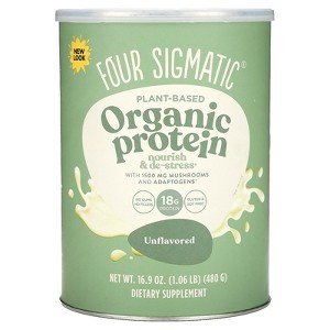 Four Sigmatic Plant-Based Organic Protein with Mushrooms & Adaptogens , Unflavored, 1.06 lb 16.9 oz (480 g) - 1 of 4