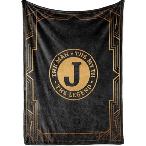 Christmas Gifts for Men, Initial Mens Gifts for Him, Birthday Gift Ideas, Mens Blanket,Flannel Throw Blanket Gift for Dad, Grandpa, Husband - 1 of 4