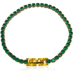 Jewels by Sunaina - MAISA Green Tennis Bracelet - 1 of 4