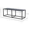 Nordlys Industrial Black Metal Bench Industrial Style Upholstery Entry - 4 of 4