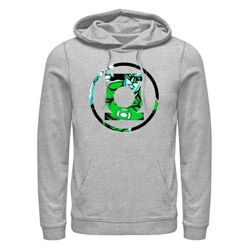 Men's Justice League Green Filled Logo Pull Over Hoodie - image 1 of 4