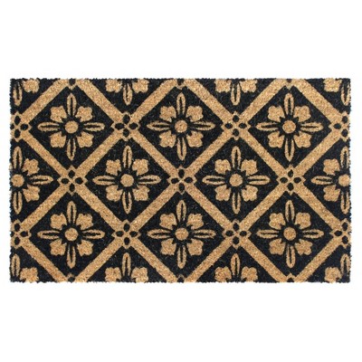 Raj Tufted Mandala Doormat Black