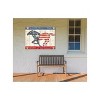 Cottage Garden West of The Wind Land of The Free Red, White, Blue 40 x 30 Inch Waterproof Gallery Wrapped Canvas, Outdoor Garden, Yard, Patio All - 2 of 2