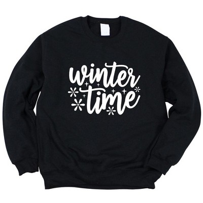 Simply Sage Market Women's Graphic Sweatshirt Winter Time Snowflakes