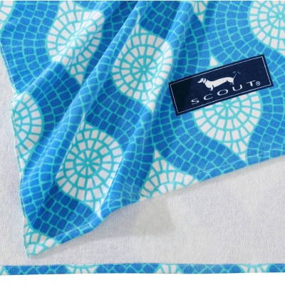 Mosaic Ain't So Bright Printed Beach Towel Blue - Scout Home
