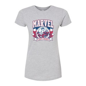Women's - Marvel - Collegiate Americana Fitted Graphic T-Shirt - 1 of 3