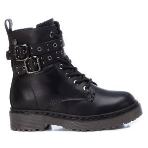 XTI Young Ladies Double Buckle Lace-up Boots 150103 - 1 of 3