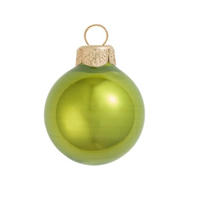 Northlight 40ct Kiwi Green Pearl Finish Christmas Ball Ornaments 1.25" (30mm)