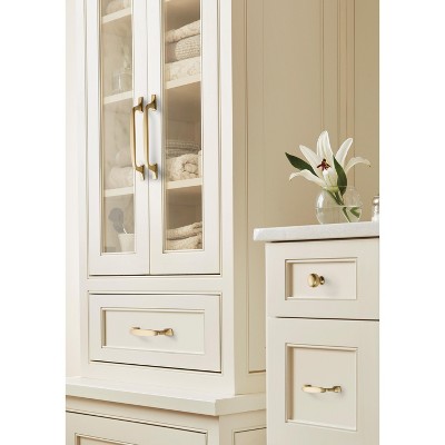 Golden Champagne Brushed Metal Cabinet Pull with Mounting Hardware