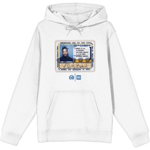 Rock The Bells ODB ID Card Long Sleeve Men's White Hooded Sweatshirt - 1 of 2