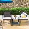 Tangkula 4-Piece Outdoor Rattan Wicker Dining Chairs with Armrests & Soft Cushions - 2 of 4