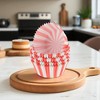 Unique Bargains Stripes Print Disposable Baking Cups Greaseproof Paper 1.97"x1.18" 100 Pcs - 2 of 4