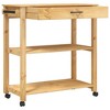 vidaXL Kitchen Trolley MONZA 33.1 in.x15.7 in.x35.4 in. Solid Wood Pine - 4 of 4