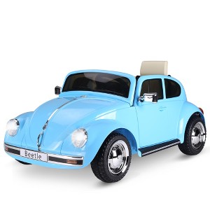 Aosom Licensed Volkswagen Beetle Electric Kids Ride-On Car 6V Battery ...