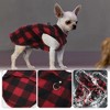 Unique Bargains Dog Cat Warm Vest Plaid Polar Fleece for Winter and Autumn - 2 of 4