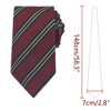 INSPIRE CHIC Men's Stripe Self-Tied Skinny Silk Slim Necktie for Graduation Wedding Party Uniforms 1Pc - 2 of 4