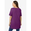 Woman Within Plus Size Perfect Short-Sleeve Boatneck Tunic - 3 of 4