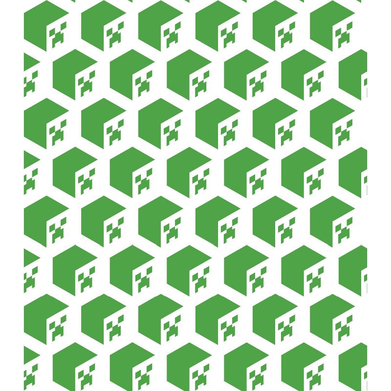 Minecraft Creeper Face Peel and Stick Kids&#39; Wallpaper Green - RoomMates, 1 of 9