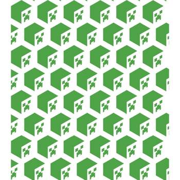 Minecraft Creeper Face Peel and Stick Kids' Wallpaper Green - RoomMates