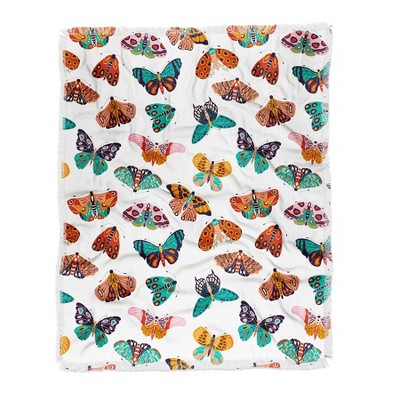 BlueLela Spring Butterflies Pattern 003 Woven Throw Blanket - Deny Designs