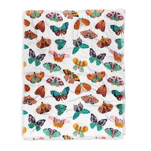 BlueLela Spring Butterflies Pattern 003 Woven Throw Blanket - Deny Designs - 1 of 2