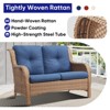 POCASSY 7 Piece Patio Furniture Set All Weather Yellow Wicker Conversation Set with Coffee Table, Loveseat, Chair, Ottoman and Side Table - 4 of 4
