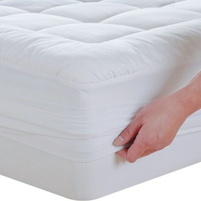 Continental Sleep, 1-Inch Quilted Fitted Fluffy & Soft Mattress Pad, Cooling Protector Cover with 8-18” Deep Pocket, White
