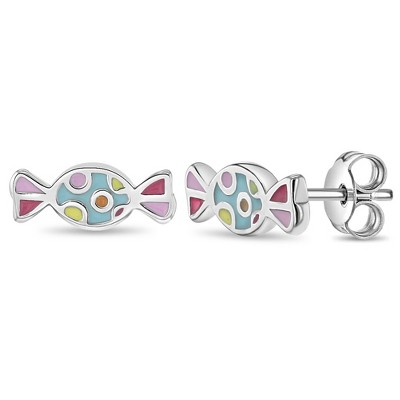 Girls' Sweet Tooth Candy Standard Sterling Silver Earrings - In Season Jewelry