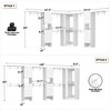 Besiost Set of 3 Corner Closet System with 8 Hanging Rods and 6 Drawers, 10 FT-12 FT Walk-In Closet Organizer - 4 of 4