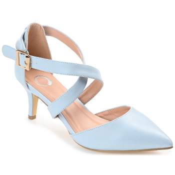 Journee Collection Womens Riva Pointed Toe Mid Heel Pumps