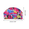 Unique Bargains Elasticity Pink Splatter Pattern Swim Cap 5.91"x9.25" 1 Pc - 4 of 4