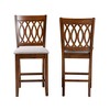 Baxton Studio Florencia Modern Fabric and Wood Counter Stool Set - 3 of 4