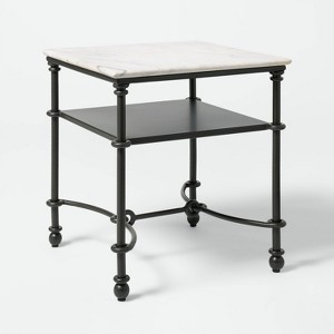 Metal Accent Table White Marble/Dark Bronze - Threshold™ designed with Studio McGee - 1 of 4