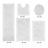 Edge Bath Rug 100% Premium Cotton Ultra-Soft Water Absorbent Tufted Solid Reversible 5 Piece Bathroom Rug Set for Machine Washable Bathmat - 2 of 2