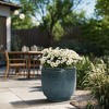LuxenHome 12-Inch Ceramic Plant Pot Indoor Outdoor Decorative Planter with Drainage Hole and Plug Modern Glazed Round Flower Pot Planter Gray - 2 of 4