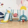 Infurnic Baby Activity Gyms, Multi-Activity Slide with Basketball Hoop and Swing Set, Toy Playset for Kids, Multicolored, 80.75"*74.75"*49.5" - 2 of 4