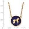 Black Bow Jewelry 14k Yellow Gold Plated Sterling Silver Delta Phi Epsilon Greek Life Necklace 18 Inch - 3 of 4