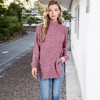 Anna-Kaci Women's Ribbed Knit Turtleneck Tunic Sweater with Front Pockets - 2 of 4