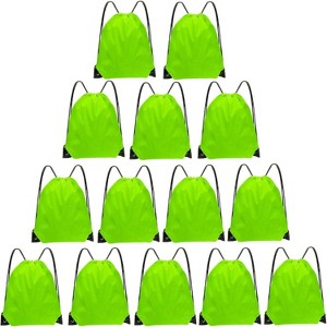 Bulk Drawstring Bags for Party Favors, Lightweight Sackpacks for Gym, School Events, Team Sports & Giveaways - 1 of 4