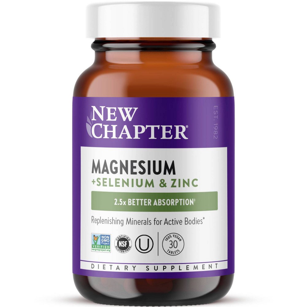 Photos - Vitamins & Minerals New Chapter Magnesium + Selenium & Zinc with Muscle Support Minerals + Hyd 