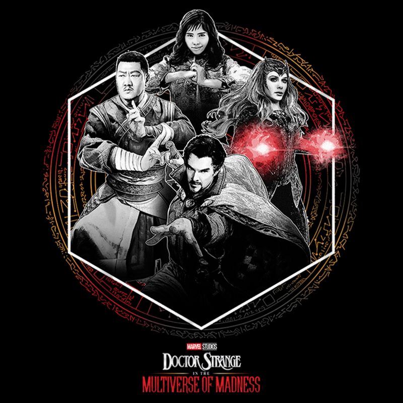 Boy's Marvel Doctor Strange in the Multiverse of Madness Black and White Panel Pull Over Hoodie, 2 of 5