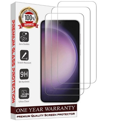 Entronix Clear Screen Protector Compatible with Galaxy S23 Plus - 3-Piece Combo